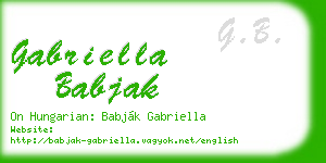 gabriella babjak business card